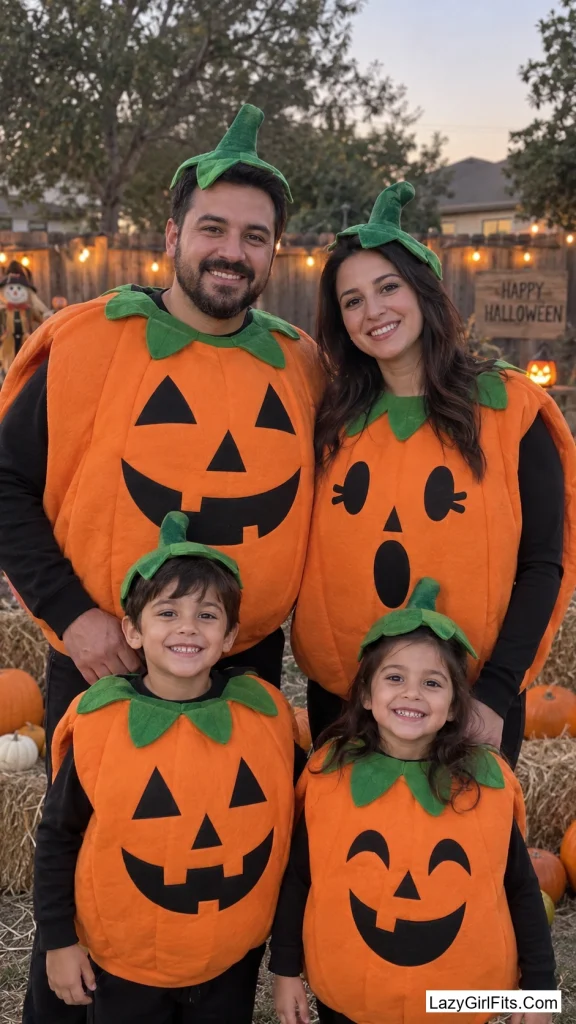 A Backyard Pumpkin Patch: Four Pumpkins, Four Different Faces