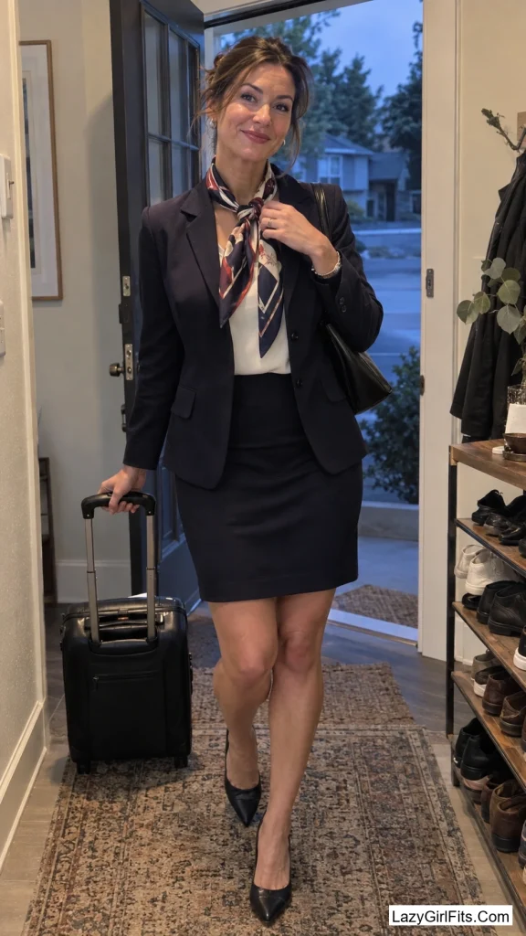 A Flight Crew Look Without the Airline Logo