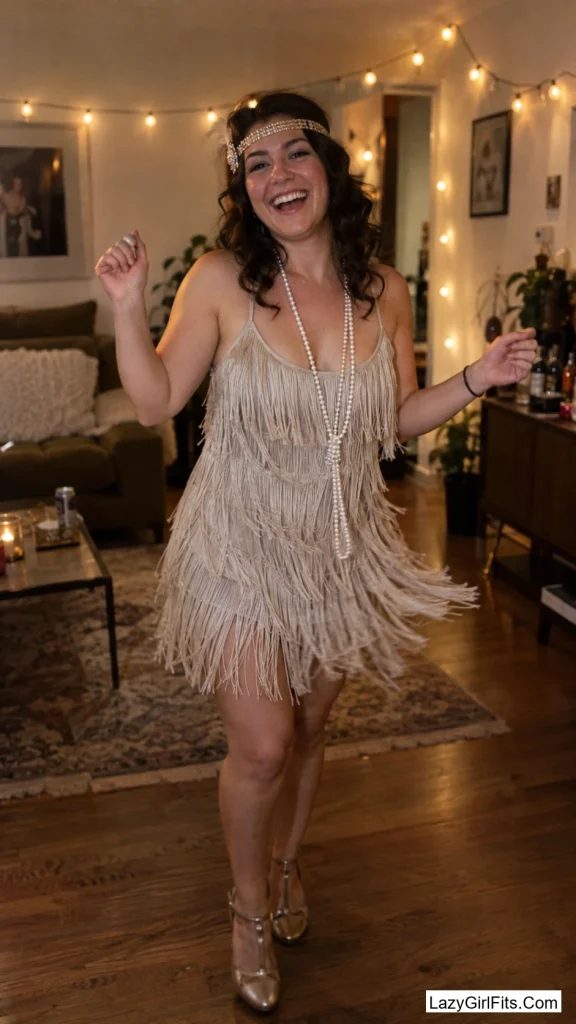 A Fringe Dress and a Beaded Headband, 1920s Style