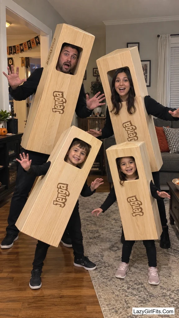 A Jenga Tower, Caught Mid-Collapse