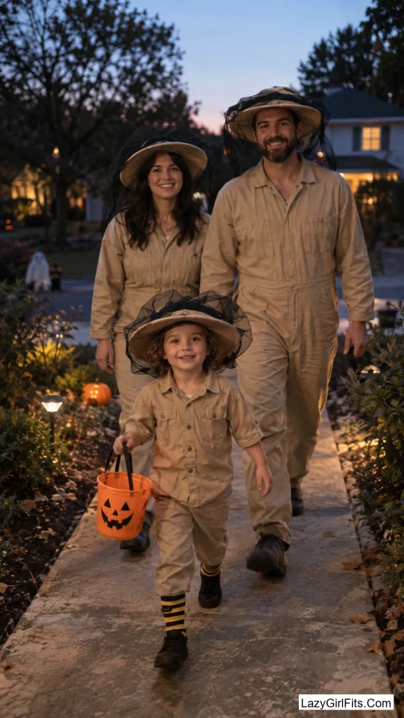 Beekeeper Family in Tulle Veils