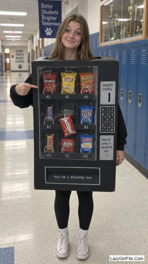 Broken Vending Machine Stuck Snack Costume