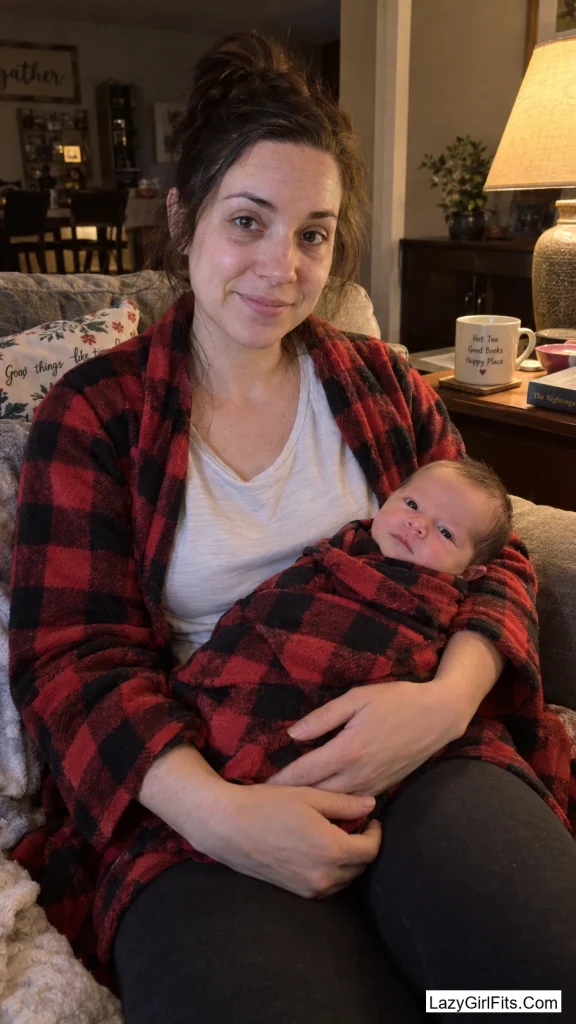Buffalo Plaid Robe, Matching Swaddle