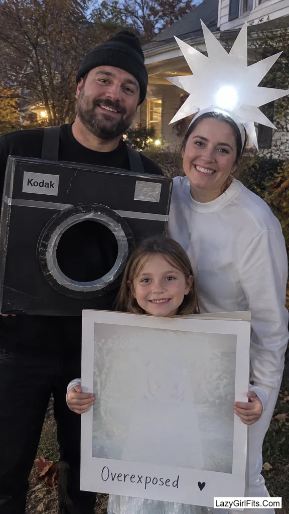 Camera, Flash, and Overexposed Photo