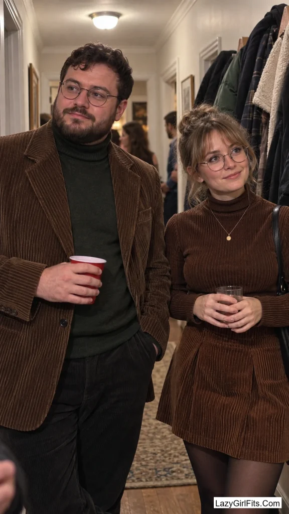 Corduroy Blazer and Turtleneck Duo