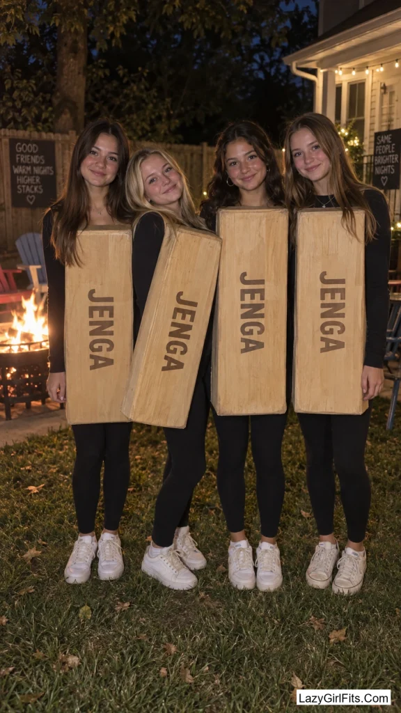 Human Jenga Tower