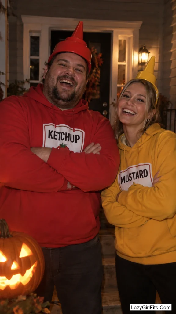 Ketchup and Mustard Bottle Pair