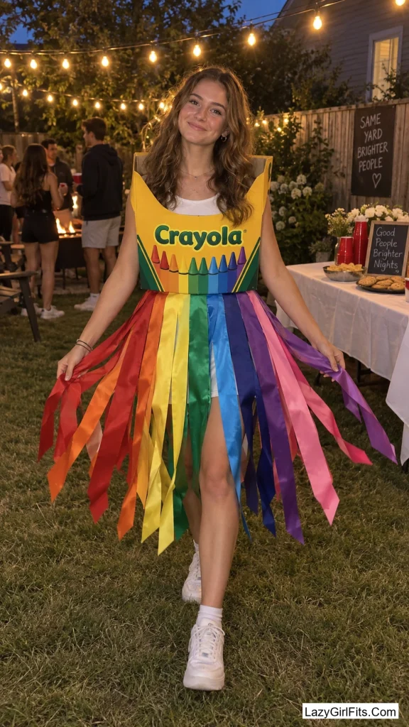 Melted Crayon Box Rainbow Skirt