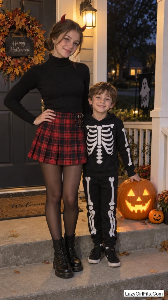 Mini Devil in Red Plaid