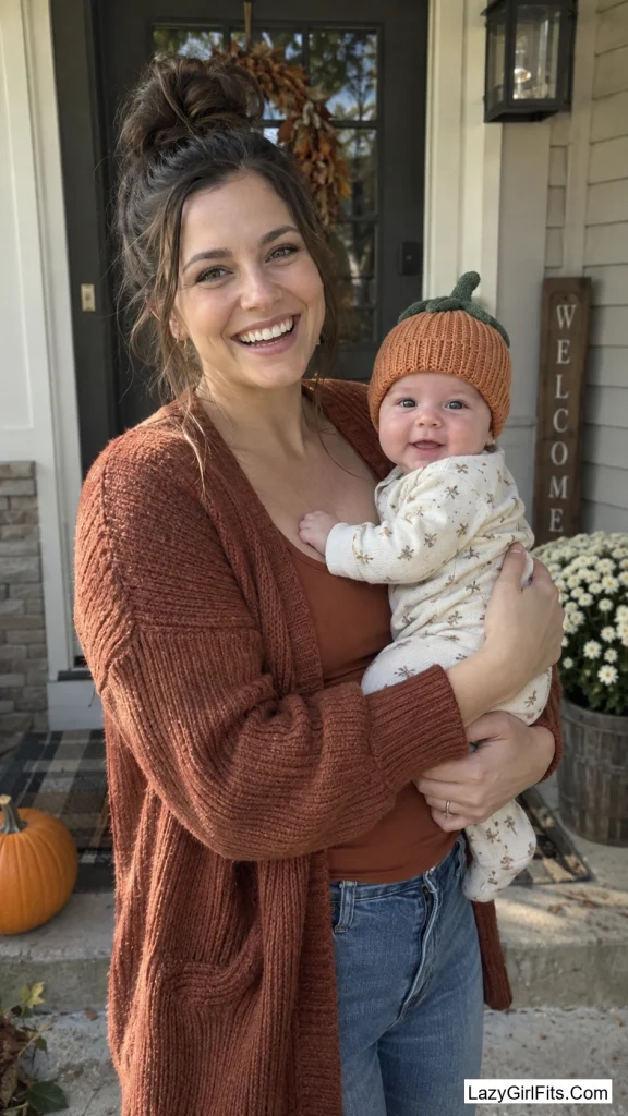 Rust Knit Set for the Pumpkin Patch