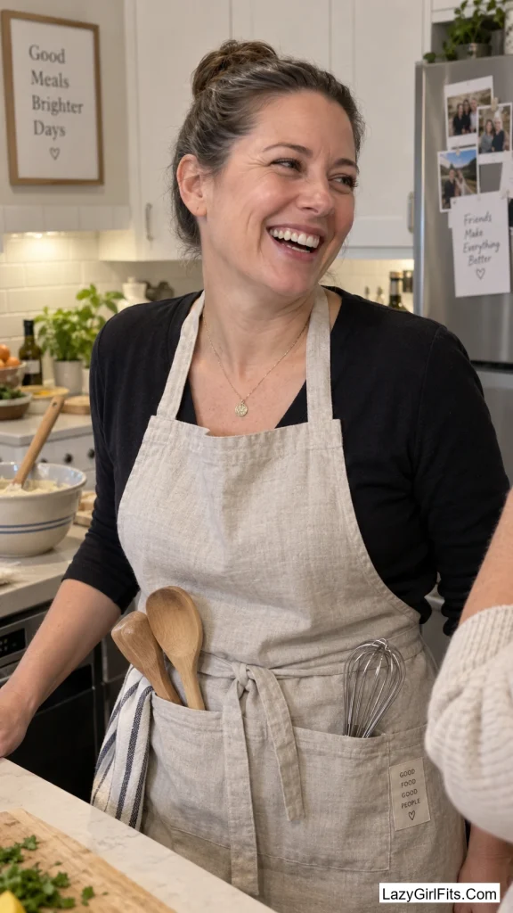Slicked Bun and an Apron Full of Wooden Spoons