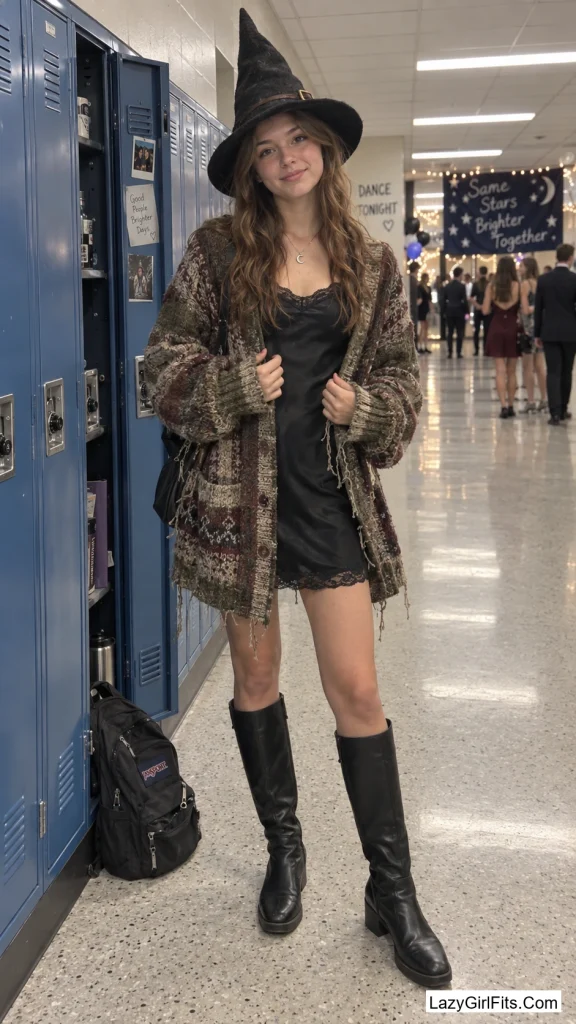Thrifted Cardigan Witch