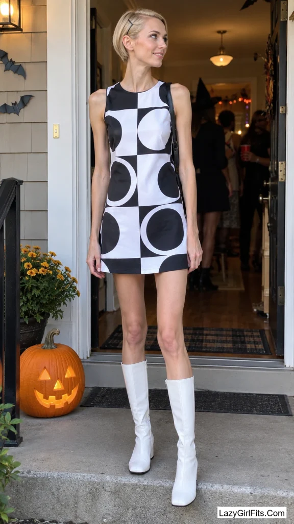Twiggy-Inspired Mod Mini Dress