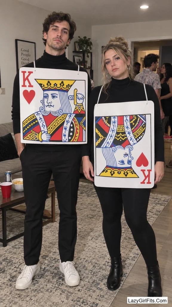 Two Halves of a Playing Card