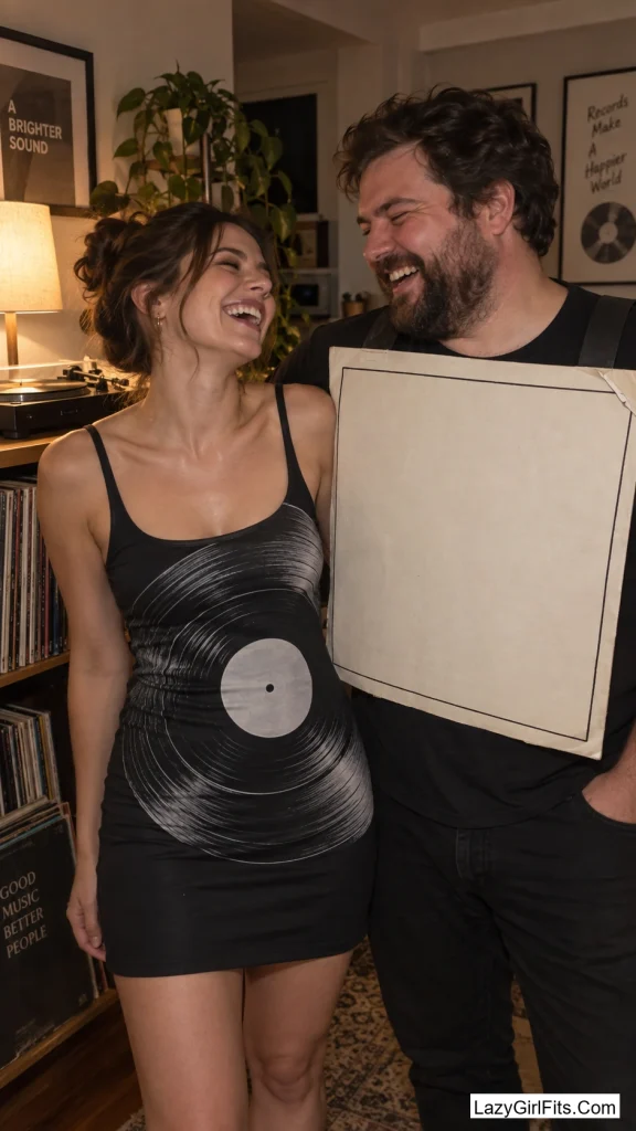 Two Halves of a Vinyl Record Sleeve