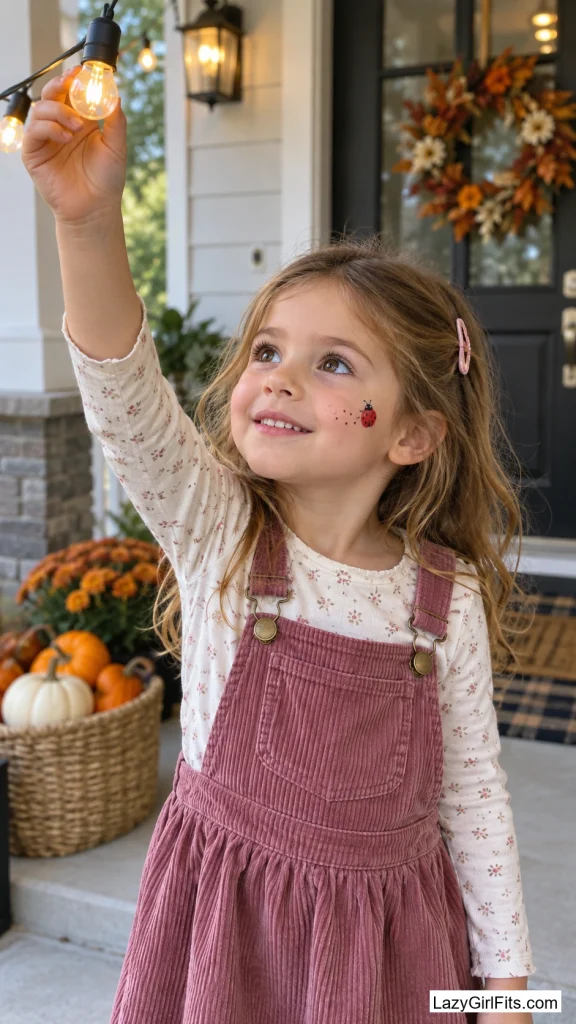 A Ladybug Dot Paired With Painted Freckles