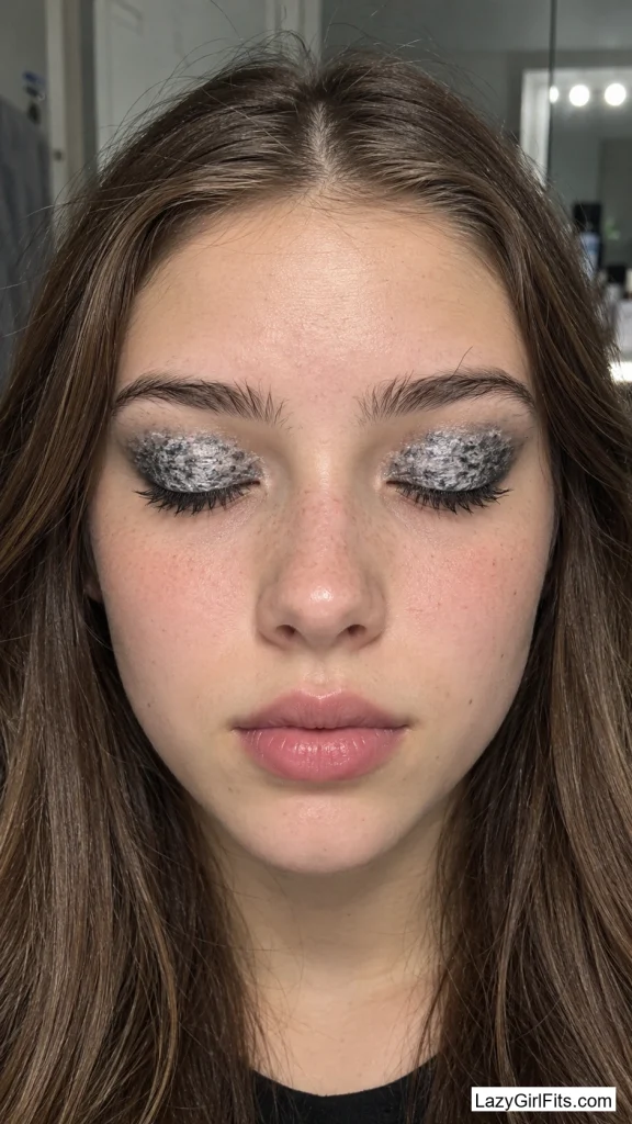 Black-and-White Static Eyes