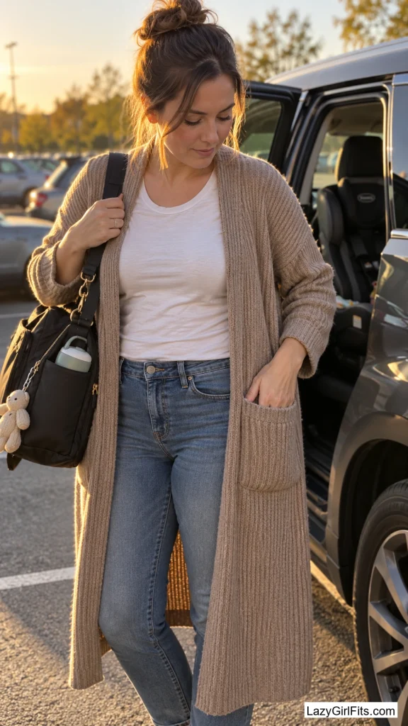 Cardigan With Pockets Deep Enough for a Diaper and a Phone