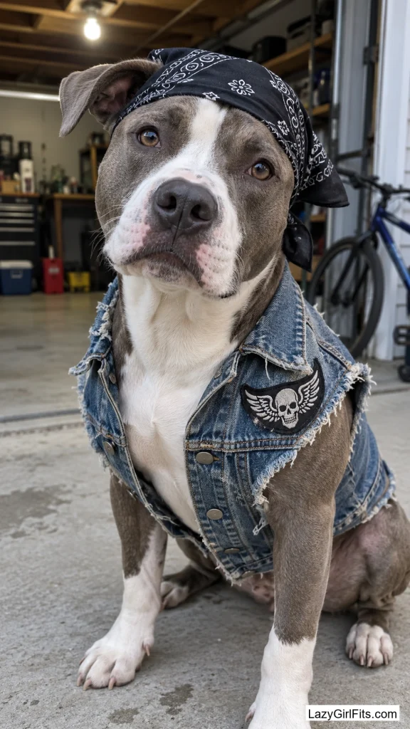 Denim Vest Motorcycle Rider
