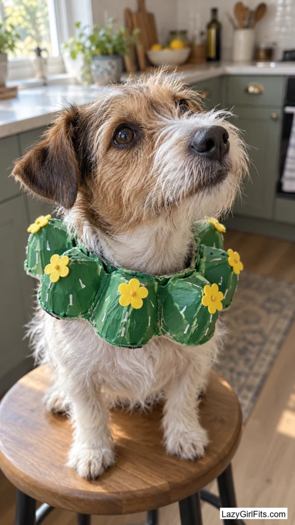 Egg-Carton Cactus Collar