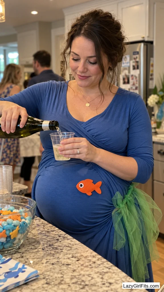 Fishbowl with a Single Goldfish