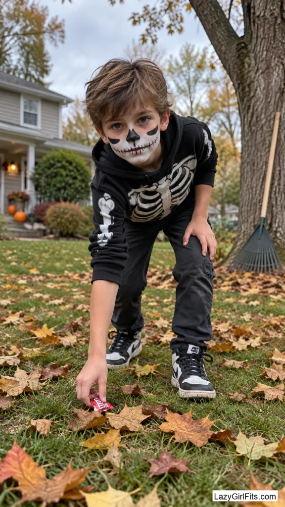 Half-Face Skeleton With Rosy Cheekbones