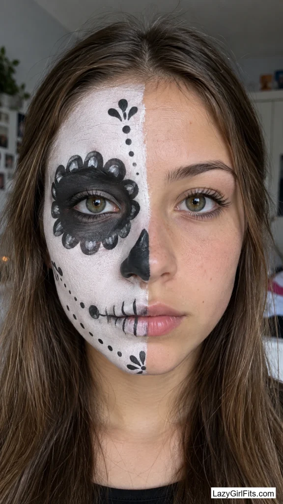 Half-Face Sugar Skull