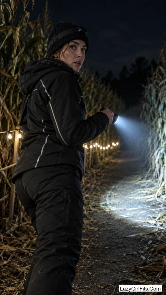 Headlamp-Ready Beanie with a Reflective-Trim Utility Jacket