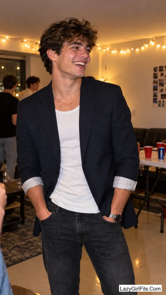 Interview Blazer Dressed Down With Sneakers