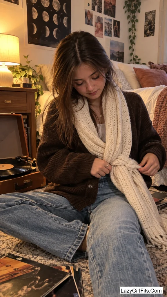 Knit Scarf Doubled as a Belt