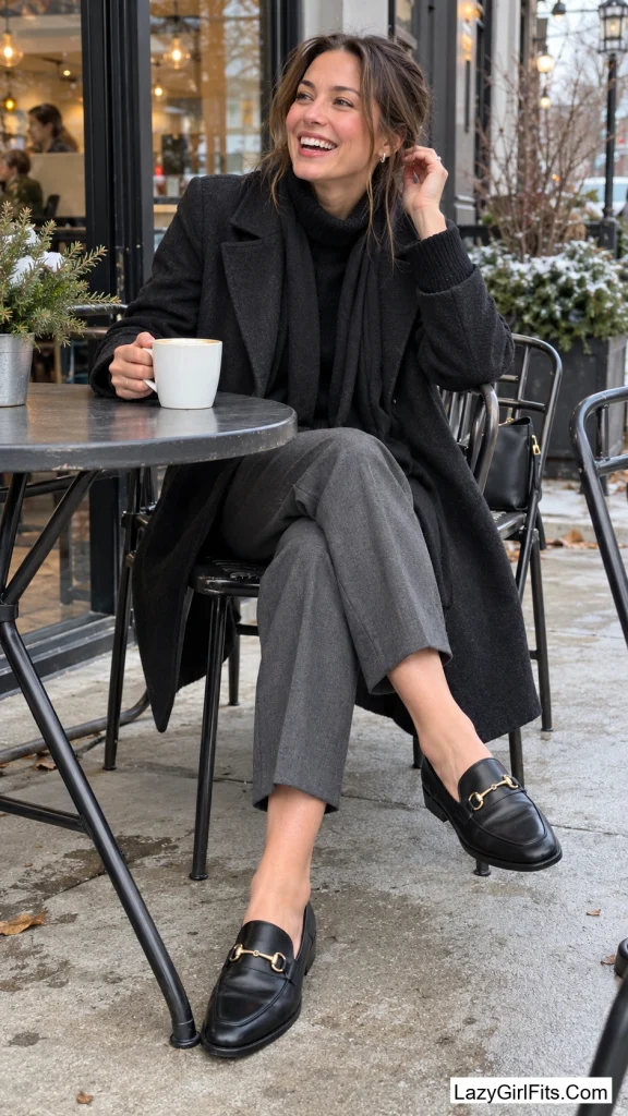 Loafers With Bare Ankles in Cold Weather