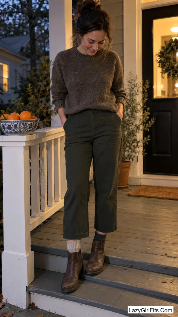 Mismatched Socks Above Ankle Boots