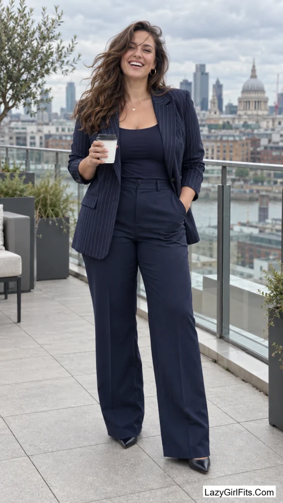 One Pinstripe Piece, Everything Else Solid