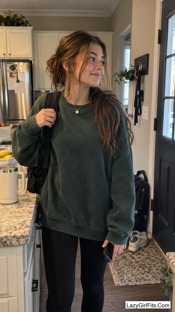 Oversized Sweater With Leggings and Boots