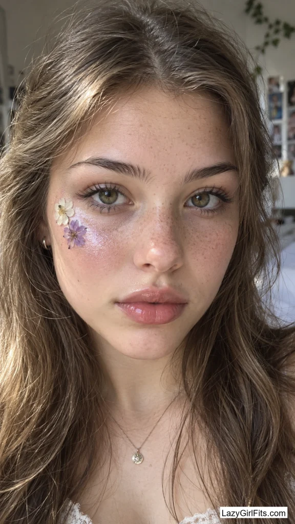 Pressed Dried-Flower Cheekbone