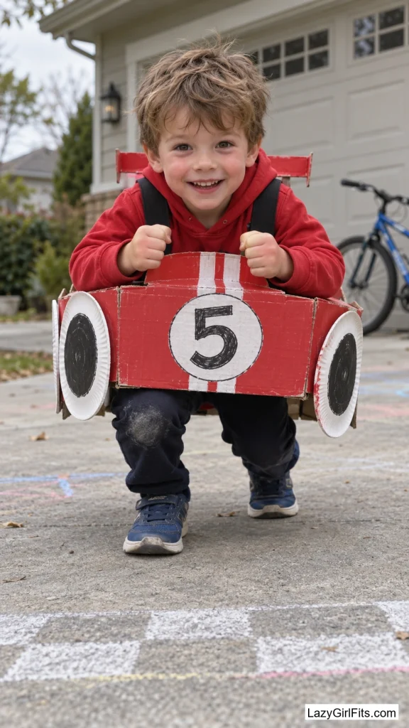 Race Car With Headlight Stickers