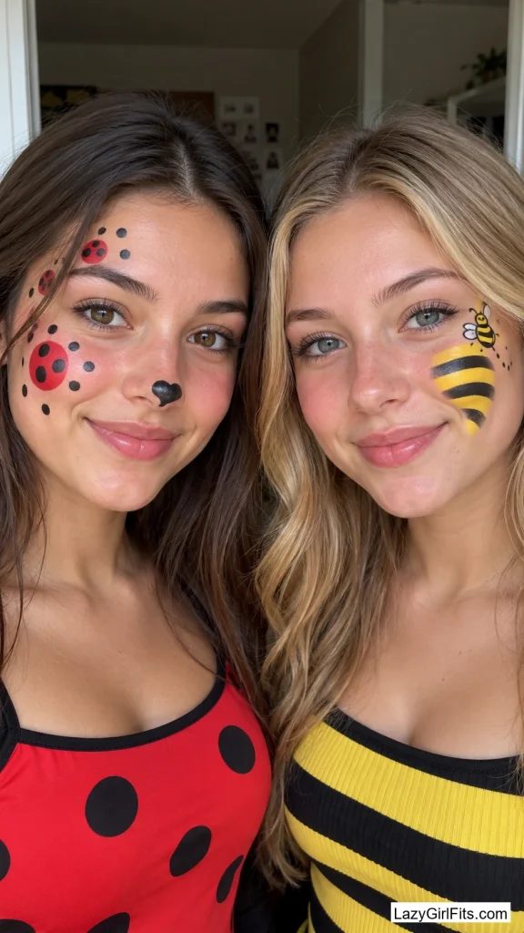 Split-Face Ladybug and Bee Duo
