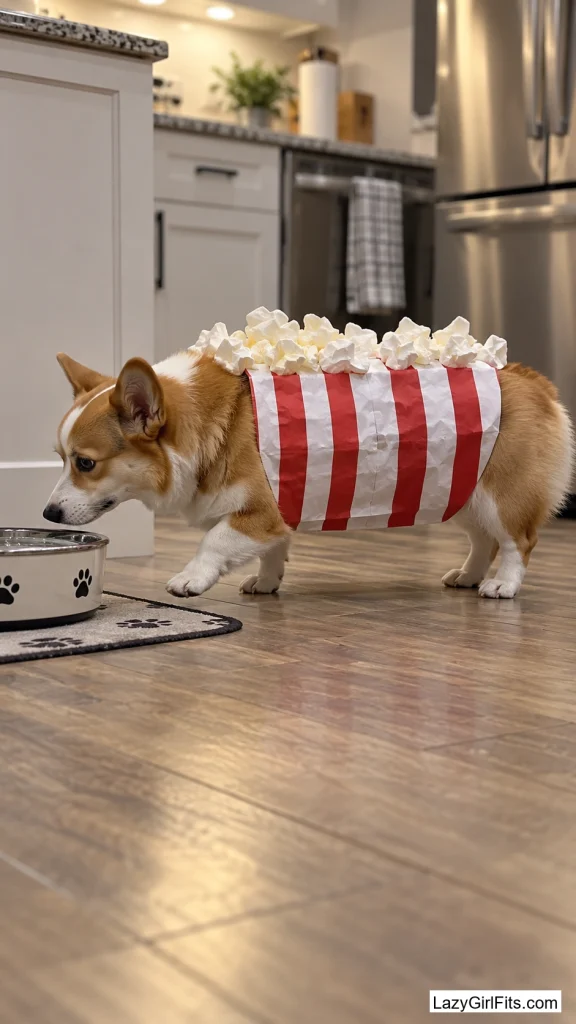 Striped Paper-Bag Popcorn Wrap
