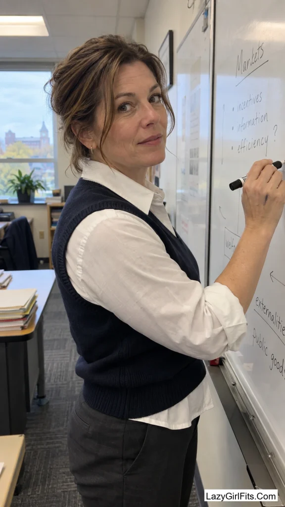 Sweater Vest Over a Collared Button-Down