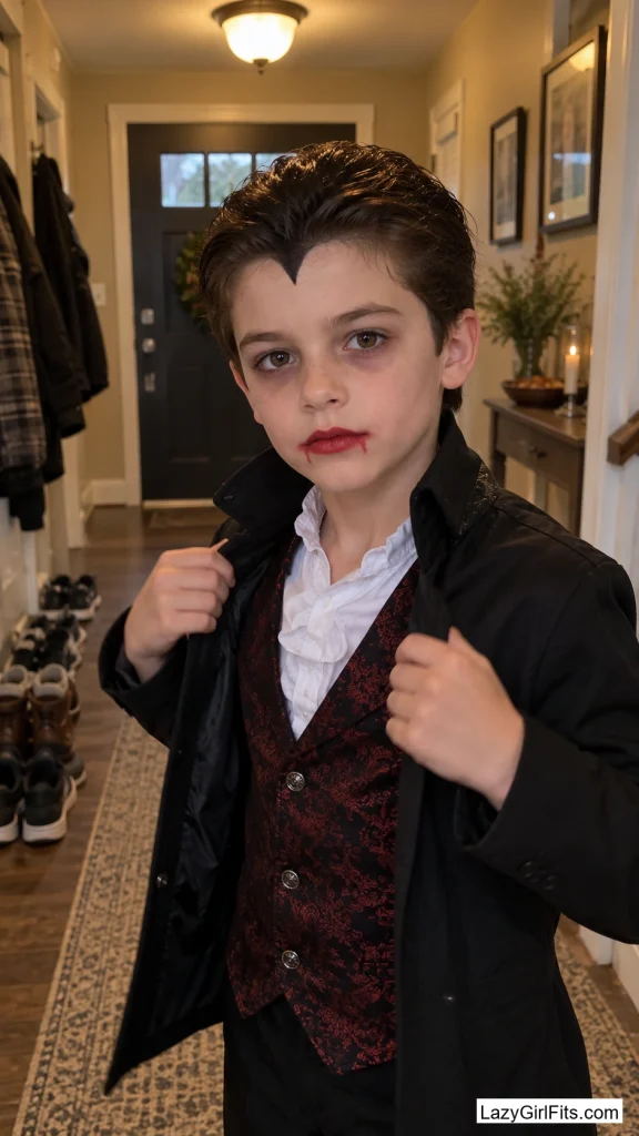 Two-Dot Vampire Bite With a Deep Red Lip