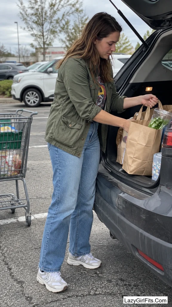 Utility Jacket Over a Graphic Tee