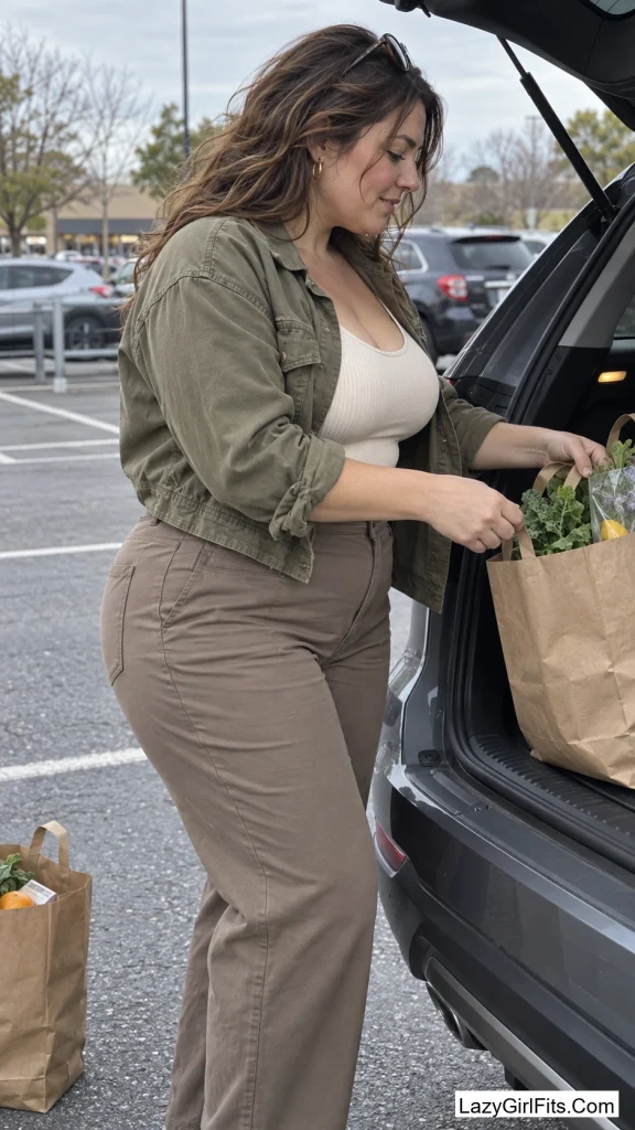 Utility Jacket Over a Knit Bodysuit