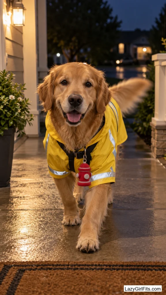 Yellow Raincoat Firefighter